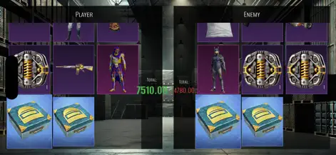 Player and enemy drop comparison